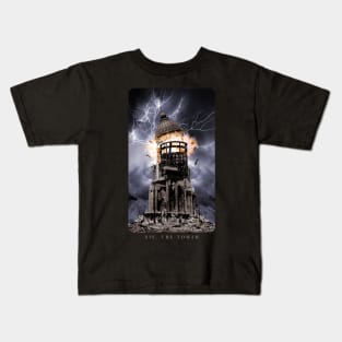 The Tower Tarot Card Kids T-Shirt